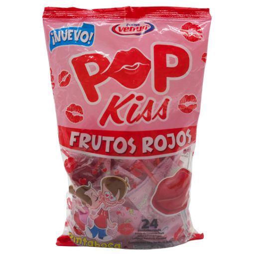 Imagen de PALETA POP KISS FRUTO ROJO 36/24