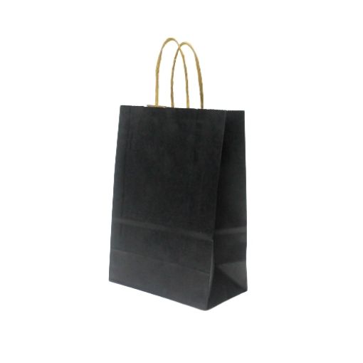 Imagen de BOLSA PAPEL 15X21X8CM NEGRO 12/1