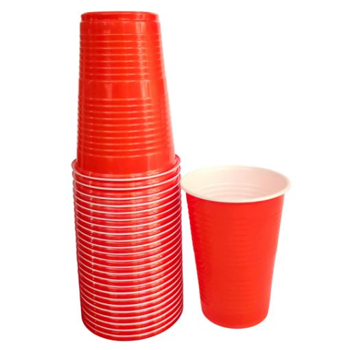 Imagen de VASO PLASTICO 12 ROJO VACAN 40/25