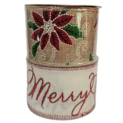 Imagen de CINTAS P/NAVIDAD 6.3CM 10 YARDAS
