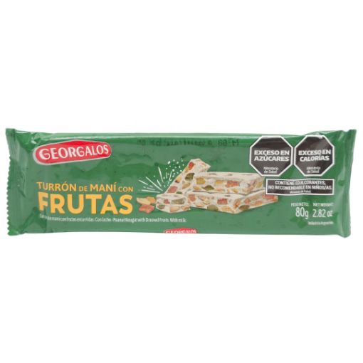 Imagen de TURRON CON FRUTAS GEORGALO 36/80 GR **